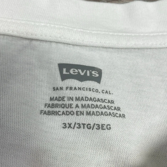 Levi’s White Varsity Circle Logo Short Sleeve Crewneck T-Shirt 3X - Picture 10 of 14